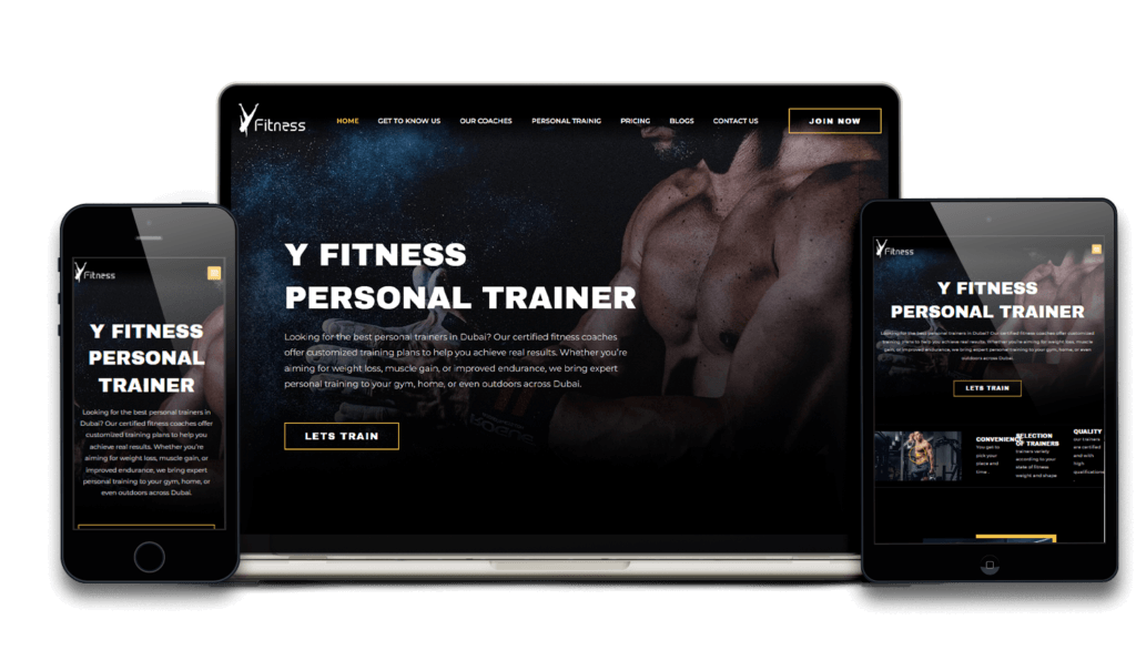 تصميم مواقع للصالات الرياضية